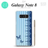 【SC01K】【スマホケース/スマホカバー】【ギャラクシー ノート8】SC01K スマホケース Galaxy Note8 SC-01K カバー ギャラクシー ノート8 蝶 青 nk-sc01k-1283【メール便送料無料】