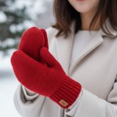 【即日発送】ニットミトン 手袋 レディース 裏ボア ボア 防寒 暖かい 温かい 極暖 厚手 ニット ミトン 冬 秋 女性 おしゃれ かわいい カジュアル 無地 シンプル プレゼント ギフト 誕生日 クリスマス ブラック レッド ベージュ ピンク モカ グレー 茶 黒 赤 灰色 桃色 通学 通勤 自転車 大人 学生