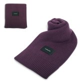 コーチ COACH WOVEN PATCH KNIT SCARF マフラー co100427-604 OXBLOOD パープル