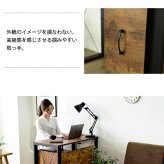 デスク チェア ヴィンテージ風シートがおしゃれなブルックリンスタイルの 。無骨すぎないデザインで男女問わずご使用できます。A4ファイルも収納できる大小2つの引き出し付き。 新生活