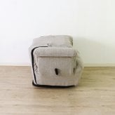 高座椅子 ミュート 回転式 リクライニング 完成品 ポケットコイル 標準・ワイド ブラック・アイボリー W68xD58-102xH93cm座面高35cm折畳み時:W68 座椅子 リクライニングチェア パーソナルチェア 肘付き ブラック アイボリー
