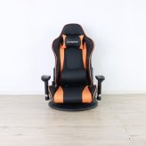 ゲーミングチェア 高さ調節 グレー・ホワイト・オレンジ W70xD65xH99cm座面高18cm デスクチェア オフィスチェア パソコンチェア フットレスト グレイ ホワイト オレンジ おしゃれ 新生活