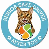 カーサイン 高齢者マーク SENIOR SAFE DRIVER ベンガル マグネット 強力 直径13cm 肉球 日本製 車 ステッカー