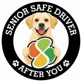 カーサイン 高齢者マーク SENIOR SAFE DRIVER ラブラドールレトリバー ステッカー シール 直径13cm 肉球 日本製 車