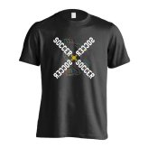 サッカー Tシャツ 半袖 メンズ ウェア レディース 練習着 ジュニア ドライ おもしろ tシャツ 速乾 名入れ スポーツ 女子 男子 チーム おしゃれ 文字入れ 「ネオンスタイルのクロスSOCCER」 アートワークスコウベ 【送料無料】