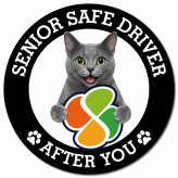 カーサイン 高齢者マーク SENIOR SAFE DRIVER コラット マグネット 強力 直径13cm 肉球 日本製 車 ステッカー