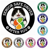 カーサイン 高齢者マーク SENIOR SAFE DRIVER キムリック ステッカー シール 直径13cm 肉球 日本製 車