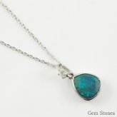 上質 ブラックオパール ネックレス 0.988ct ダイヤモンド プラチナ Pt900 ペンダント シンプル エレガント 上品 レディース 宝石 ダイヤ 一粒 一石 ジュエリー 10月 誕生石 プレゼント