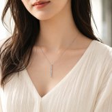 ギフトモール限定 ステンレスネックレス選べる3デザイン ステンレス ネックレス レディース キュービックジルコニア シンプル デコルテすっきり バーデザイン N1043 N1044 N1045