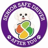 カーサイン 高齢者マーク SENIOR SAFE DRIVER マルチーズ マグネット 強力 直径13cm 肉球 日本製 車 ステッカー