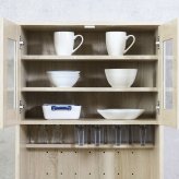 ゴミ箱上キャビネット 60幅 オーク オーク・オークホワイト 2色展開 キッチン収納 食器棚 レンジ台 省スペース おしゃれ シンプル 新生活 家具 インテリア 不二貿易