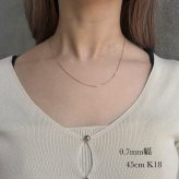 スライドピン チェーン k18 ベネチアン ネックレス 45cm 0.7mm幅 スライドピン式 チェーン ネックレス ベネチアン ネックレス 約45cm 0.7mm幅 18金イエローゴールド K18YG K18ネックレス 18金 ネックレスチェーン レディース