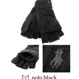 2026 最新 ポロ ラルフローレン 手袋 メンズ レディース ブランド POLO RALPH LAUREN ミトン 2WAY ロゴ 無地 PC0715 黒 緑 グレー 選べるモデル