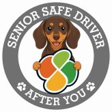 カーサイン 高齢者マーク SENIOR SAFE DRIVER ミニチュアダックスフンド ステッカー シール 直径13cm 肉球 日本製 車