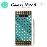 【SC01K】【スマホケース/スマホカバー】【ギャラクシー ノート8】SC01K スマホケース Galaxy Note8 SC-01K カバー ギャラクシー ノート8 ドット・水玉 青緑×茶 nk-sc01k-1654【メール便送料無料】
