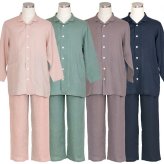 メンズ リネン100％（麻100％） パジャマ フレンチリネン 日本製 長袖 前開き 無地 春 夏 秋 ルームウェア 上下セット 入院 ギフト 【19130511】