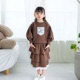 Rora 子供服 通販 キッズセットアップ 長袖 トレーナー女の子 ガールズおしゃれ上品 通学通園小学生 秋服冬服春服 かわいい トップス カジュアル 保育園 スカート 幼稚園 上下セット おでかけ ギフトプレゼント