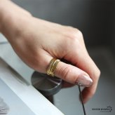 ステンレス フェザーリング 18KGP 指輪 レディース 羽根 オープンリング ゴールド デザインリング ネイティブ アメカジ カジュアル シンプル ユニセックス 人気