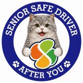 カーサイン 高齢者マーク SENIOR SAFE DRIVER セルカークレックス ステッカー シール 直径13cm 肉球 日本製 車