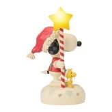 スヌーピー ライトアップ スタースタッフ 17.7cm クリスマス | ジムショア ピーナッツ グッズ フィギュア 人形 置物 彫刻 Jim Shore 正規輸入品