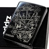ZIPPO 新世紀エヴァンゲリオン 生命の樹 ジッポ ライター Tree of Life 限定 かっこいい マイクロレーザー彫刻 シリアルナンバー入り ブラック チタンコーティング アニメ おしゃれ メンズ レディース プレゼント ギフト