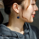 【在庫限り】ピアス 金属アレルギー サージカルステンレス フープ 落ちない 引っかからない 外れにくい フック ファー ボール フェイクファー カラフル かわいい ふわふわ 秋冬