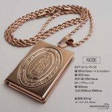 ステンレス ロケットネックレス ロケットペンダント マリアネックレス 写真 記念 思い出 ハワイアンネックレス ロープチェーン ゴールドネックレス 18KGP ピンク シルバー 聖母 男女兼用 金属アレルギー対応