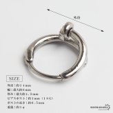 ステンレス 釘ピアス フープピアス ユニークピアス 道具 シルバー 燻し 個性的 シンプル 二重 プチプラ 片耳1点 つけっぱなしok メンズ 男性 金属アレルギー対応 イヤリング