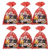 (全国送料無料)【6袋】お菓子 詰め合わせ クリスマス袋 チロルチョコ（バラエティ・ミルクヌガー）20粒 袋詰め メール便 (omtmb9380z)