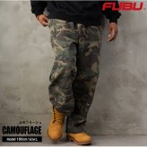 FUBU フブ ワイド イージーパンツ メンズ レディース fam-62504 バギーパンツ デニムパンツ ジーンズ 迷彩 カモフラ ルーズシルエット ストリート ヒップホップ ダンス カジュアル ボトムス M L XL XXL 2026FW Karlas