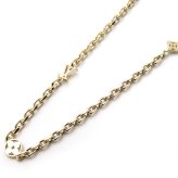 ルイヴィトン ネックレス メンズ レディース チェーン LV ユアーズ M02740 ゴールド 54cm チェーンネックレス ユニセックス LVロゴ モノグラム メタル LOUIS VUITTON ルイ・ヴィトン チャーム対応 イタリア製 ブランドアクセサリー 新品 誕生日プレゼント ギフト