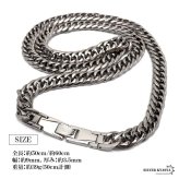 純チタン製 軽い ダブル喜平チェーンネックレス 喜平ネックレス 6面カット チタンネックレス シルバー 50cm 60cm メンズ 男性 金属アレルギー対応