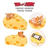 トムとジェリー チーズ型 ティッシュカバー ティッシュケース ティッシュボックスカバー ジェリー ぬいぐるみ ふわふわ キャラクター インテリア 雑貨 ボックスティッシュ ケース かわいい おしゃれ リビング 寝室 子供部屋 誕生日 プレゼント ギフト トムジェリ グッズ