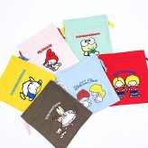 サンリオ けろけろけろっぴ サガラ刺繍巾着 レトロ サンリオキャラクターズ5 Sanrio