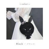 うさぎ スマホショルダー スマホポシェット かわいい ミニバッグ コンパクト 斜めがけ ブラック ベージュ