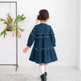Rora ワンピース 通販 キッズワンピース ティアードワンピース 子どもワンピース お出掛け 通園通学小学生 お出かけデイリー 発表会結婚式 誕生日プレゼント 長袖 春秋冬 可愛いおしゃれ かわいい おしゃれ カジュアル 姉妹お揃い