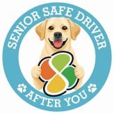 カーサイン 高齢者マーク SENIOR SAFE DRIVER ラブラドールレトリバー ステッカー シール 直径13cm 肉球 日本製 車