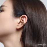 ステンレス リーフイヤーカフ 葉っぱイヤーカフ シンプル 透かし メタル ゴールド 18KGP 片耳1点 可愛い プチプラ 耳の穴不要 痛くない レディース 女性 金属アレルギー対応フェイクピアス ノンホール イヤリング