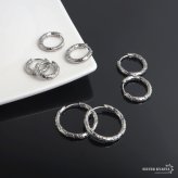 ステンレス 定番 フープピアス 不規則 カット シンプルピアス ゴールド シルバー 幅2.5mm 4サイズ プチプラ メタル 小さめ 細身 幾何学模様 セカンド キラキラ 両耳2点 レディース 女性 イヤリング 金属アレルギー対応