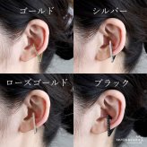 ステンレス トライアングルイヤーカフ フェイクピアス ノンホール 三角 穴不要 メンズ レディース 耳飾り シンプル ゴールド 金 片耳用 イヤリング 男性 女性