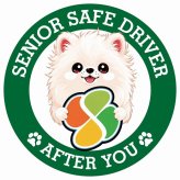 カーサイン 高齢者マーク SENIOR SAFE DRIVER ポメマル ステッカー シール 直径13cm 肉球 日本製 車
