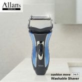 髭剃り 電気シェーバー ウォッシャブル [ マクロス 3枚刃クッションムーヴウォッシャブルシェーバー MEBM-56 ] Allans メンズ AC100V 充電式 プレゼント ギフト