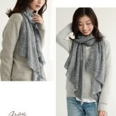 カシミヤ ストール 大判 レディース カシミヤ100％ 冬 カシミヤマフラー ブランド Filomo フィローモ ニットストール ペイズリー柄 内モンゴル産 アシンメトリー 軽量 軽い 伸縮性 ドレープ 秋 防寒 首元 ギフト プレゼント 7F (02000352r)