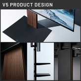 WALLインテリアテレビスタンドV5 ハイタイプ+棚板ラージサイズ 2点セット 32~80v対応 壁寄せテレビ台 テレビボード TVスタンド 背面収納 コード収納 ホワイト 白 ブラック 黒 ウォールナット ブラウン 新生活