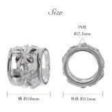 ハワイアンジュエリー ピアス 金属アレルギー対応 純チタンポスト シルバー925 プルメリア バレル 透かし彫り チャーム フープピアス クロッシングピアス 20G(ゲージ) 幅20mm レディース 誕生日 プレゼント ハロウィン 【品番：HE-SP33801】