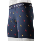 ポロラルフローレン：COTTON STRETCH POUCH ボクサーブリーフ（クルーズネイビー/オールオーバープリント)[ボクサーパンツ/ 男性下着/ メンズインナー/人気ブランド/おすすめギフト/誕生日プレゼント/メンズファッション]