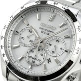 アウトレット セイコーセレクション Sシリーズ ソーラー 腕時計 ブランド メンズ クロノグラフ SEIKO SELECTION SBPY179 アナログ ホワイト 白