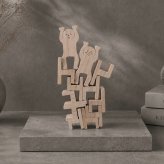 ニコちゃんのグラグラ積み木｜木製バランスゲーム｜ゆらゆら遊べる積み木・知育玩具｜ハンドメイド
