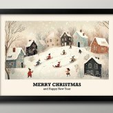 日本製 メリー クリスマス Xmas Christmas サンタクロース ビンテージイラスト A3 サイズ ポスター アート おしゃれ 絵画 インテリア 北欧 イラスト マット紙 艶消し アートパネル 額 フレーム デザイン 壁掛け ギフト 新築祝い ディスプレイ  速達 送料無料