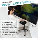 キャスター&棚付きテレビスタンド Huit(ユイット) ONTV0362 テレビ台 テレビボード シンプルスタイル モダン 角型 スチール テレビサイズ23型-55型 幅62.5cm 奥行48.5cm 高さ143cm 新生活